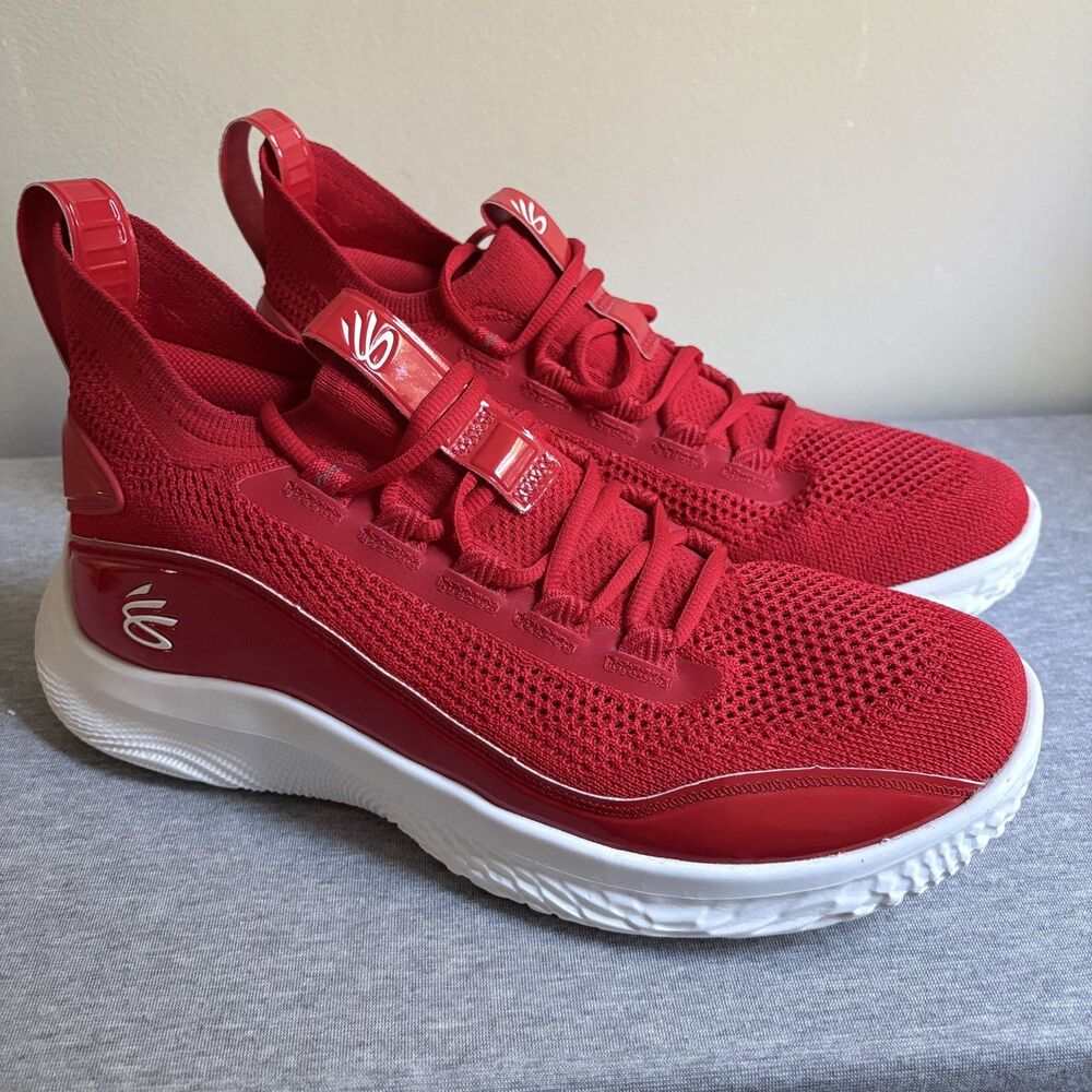 Under Armour Curry Flow 8 Basketball Shoes Red/White M 11.5/ W13.5 3024785-605